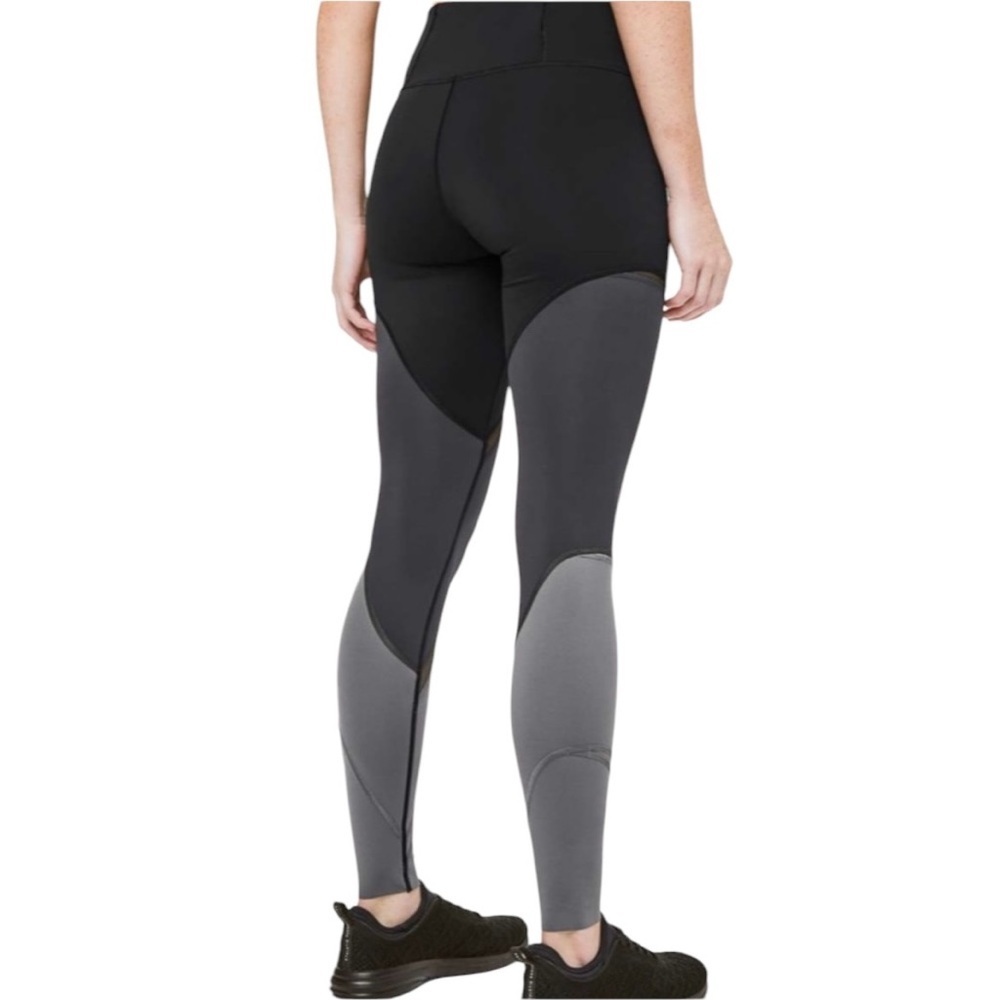 Lululemon Colour Me Ombré Tights Gray Obsidian Mesh Size 10 28” - Picture 3 of 9